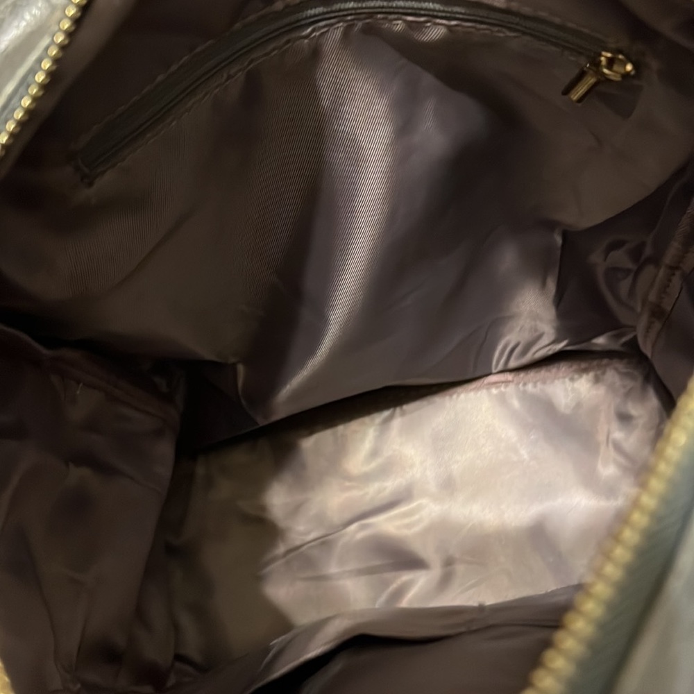 Gray Leather Convertible Backpack - image 8